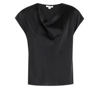 Vince, Femme, Blouses et Chemises, Noir, Taille: 38 FR Chemisier en Soie à Col Drapé