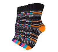 Vincent Creation Chaussettes bleu ciel / orange / rose / noir, Taille 35-38