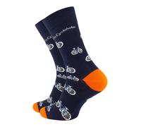Vincent Creation Chaussettes bleu nuit / bleu clair / orange foncé / blanc, Taille 36-40
