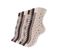 Vincent Creation Chaussettes cappuccino / noisette / noir / blanc, Taille 35-38