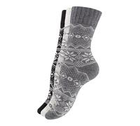 Vincent Creation Chaussettes 'Hygge' gris / gris clair / noir, Taille 35-38