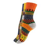 Vincent Creation Chaussettes jaune / gris / vert / orange, Taille 35-38