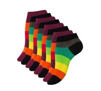 Vincent Creation Chaussettes vert / orange / lie de vin / noir, Taille 35-38