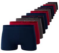 Vincent Creation Lot de 12 boxers sans couture pour homme, style rétro, en microfibre douce et souple, Mix-c (noir/riored/gris/bleu foncé), L-XL