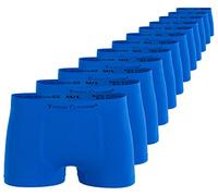 Vincent Creation Lot de 12 Boxers Seamless Haute qualité - Microfibre - sans Couture ni colorants azoiques - Homme (L/XL, Bleu)