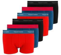Vincent Creation Lot de 6 boxers rétro pour homme, M