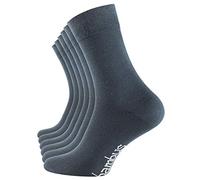 Vincent Creation Lot de 6 paires de chaussettes BAMBUS - pointe remaillée main - sans élastique - pour les hommes et les femmes (35-38, 6 Paires - Stargazer)