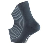 Vincent Creation Lot de 9 paires de chaussettes BAMBUS - pointe remaillée main - sans élastique - pour les hommes et les femmes (39-42, 9 Paires - Stargazer)