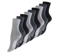 Vincent Creation Lot de 9 paires de chaussettes BAMBUS - pointe remaillée main - sans élastique - pour les hommes et les femmes (35-38, 9 Paires - Gris mélangé)