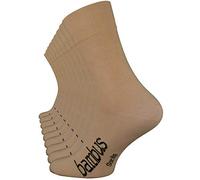 Vincent Creation Lot de 9 paires de chaussettes BAMBUS - pointe remaillée main - sans élastique - pour les hommes et les femmes (43-46, 9 Paires - Beige)