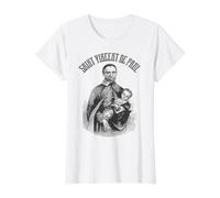 Vincent de Paul Société française des Saints catholiques Vintage T-Shirt Graphique avec Valeur
