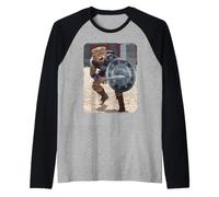 Vincent HIE Gladiator Cat Parodie Film Romain héros Amusant rétro Manche Raglan