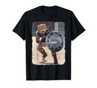 Vincent HIE Gladiator Cat Parodie Film Romain héros Amusant rétro T-Shirt
