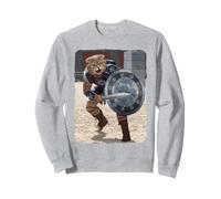 Vincent HIE Gladiator Cat Parodie Film Romain héros rétro Amusant Sweatshirt