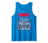 Vincent HIE Movie Parodie Paws Shark Cat Jaws Feline Lovers Débardeur, Homme, Saphir, XL