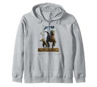 Vincent HIE Velociraptor Jurassic Predator Dinosaure Classique Sweat à Capuche