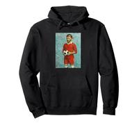 Vincent Montre L’Amour du Football dans Un Portrait Rouge Sweat à Capuche