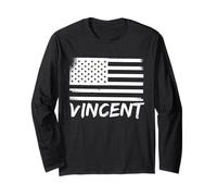 Vincent Nom d'anniversaire personnalisé de citoyenneté Manche Longue
