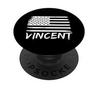 Vincent Nom d'anniversaire personnalisé de citoyenneté PopSockets PopGrip Adhésif