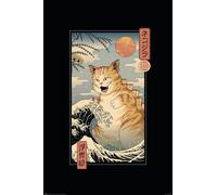 Vincent Trinidad - Catzilla Ukiyoe - poster imprimé - taille 61x91,5 cm