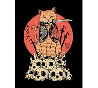 Vincent Trinidad - Poster encadré "Catana Skulls" PM8154 (40 cm x 30 cm) (Noir/Blanc/Rouge)