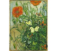 Vincent Van Gogh Butterflies And Poppies XL Giant Panel Poster (8 Sections) Affiche