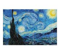 VINCENT VAN GOGH - Poster STARRY NIGHT (91,5 cm x 61 cm x 0,1 cm) (Bleu/Jaune)