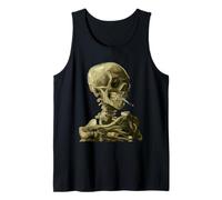 Vincent Van Gogh T-shirt squelette tête de mort avec cigarette Débardeur