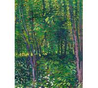 Vincent Van Gogh Trees and Undergrowth LARGE Sketchbook: 8.5" x 11" Unlined Notebook, 120 Blank Pages for Drawing