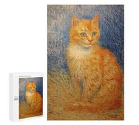Vincent Van Gogh's Cat Painting Puzzle 1000 Pièces Educa Jouet en Bois Cadeau Unique Décoration Intérieure Jeu Éducatif Challenge Toy Adultes Et Enfants À Partir De 14 Ans 1000 PCS