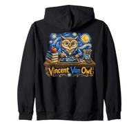 Vincent Van Owl Wise Owl Artist Painting Art Sweat à Capuche