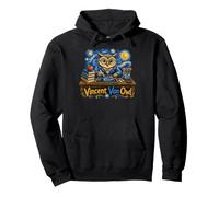 Vincent Van Owl Wise Owl Artist Painting Art Sweat à Capuche