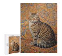 Vincent's Cat A Vibrant Portrait Puzzle 1000 Pièces Educa Jouet en Bois Cadeau Unique Décoration Intérieure Jeu Éducatif Challenge Toy Adultes Et Enfants À Partir De 14 Ans 500 PCS