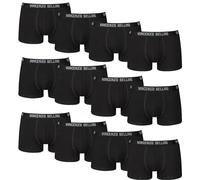 Vincenzo Bellini Lot de 8/12 boxers Hipster, sous-vêtements pour homme, confortables et respirants, en coton, Noir , XL