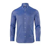 Vincenzo Boretti Chemise, Regular-fit/Taille Normale, Douce Oxford - Infroissable Bleu 45-46