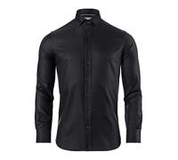 Vincenzo Boretti Chemise, Regular-fit/Taille Normale, Douce Oxford - Infroissable Noir 39-40