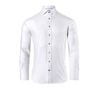 Vincenzo Boretti Chemise, Regular-fit/Taille Normale, Douce sergé - Infroissable Blanc 45-46