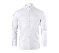 Vincenzo Boretti Chemise, Regular-fit/Taille Normale, sergé, Poignet Mousquetaire - Super Infroissable Blanc 45-46
