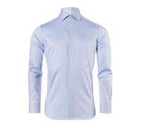 Vincenzo Boretti Chemise, Regular-fit/Taille Normale, sergé, Poignet Mousquetaire - Super Infroissable Bleu glacé 45-46