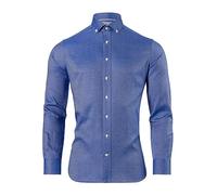 Vincenzo Boretti Chemise, Slim-fit/Taille cintrée, Douce Oxford - Infroissable Bleu 39-40
