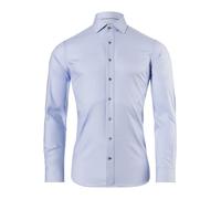 Vincenzo Boretti Chemise, Slim-fit/Taille cintrée, Douce sergé - Infroissable Bleu glacé 43-44