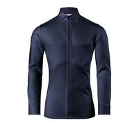 Vincenzo Boretti Chemise, Slim-fit/Taille cintrée, Jersey - Infroissable Bleu foncé 43-44