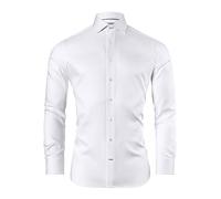 Vincenzo Boretti Chemise, Slim-fit/Taille cintrée, sergé - Infroissable Blanc 41-42