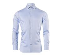 Vincenzo Boretti Chemise, Slim-fit/Taille cintrée, sergé - Infroissable Bleu glacé 41-42