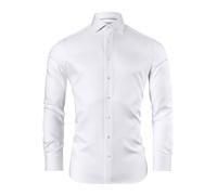 Vincenzo Boretti Chemise, Slim-fit/Taille cintrée, sergé, Poignet Mousquetaire - Super Infroissable Blanc 39-40
