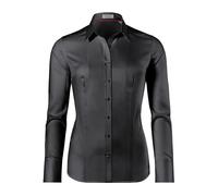 Vincenzo Boretti Chemisier Femme, légèrement cintré, Facile à Repasser, agréable à Porter, 100% Coton, Manche-Longue, col Kent, uni