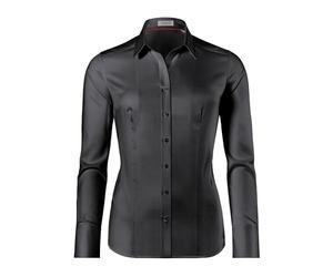 Vincenzo Boretti Chemisier Femme, légèrement cintré, Facile à Repasser, agréable à Porter, 100% Coton, Manche-Longue, col Kent, uni