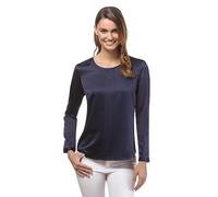 Vincenzo Boretti Chemisier, légèrement cintré, col Rond Bleu foncé L