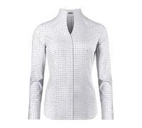 Vincenzo Boretti Chemisier, Modern-fit/légèrement cintré, col Calice, à Pois - Facile à Repasser Blanc/Bleu foncé 44