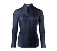 Vincenzo Boretti Chemisier, Modern-fit/légèrement cintré, col Calice, à Pois - Facile à Repasser Bleu foncé/Blanc 40